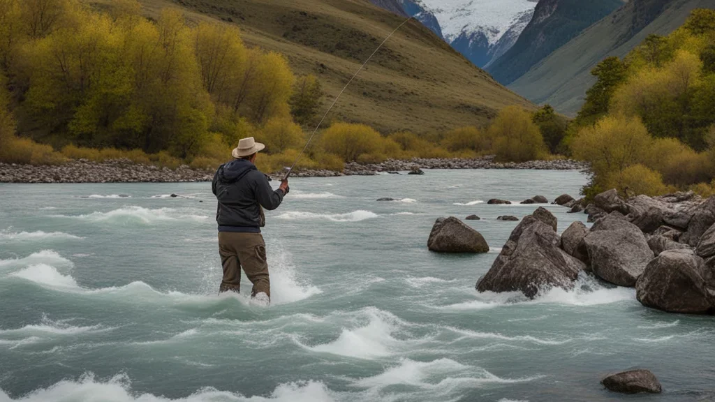 Pesca de truchas en rios de La Patagonia Argentina
